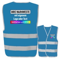 Warnweste mit zwei Leuchtstreifen und Klettverschluss in gelb und orange, zertifiziert nach EN ISO 20471
