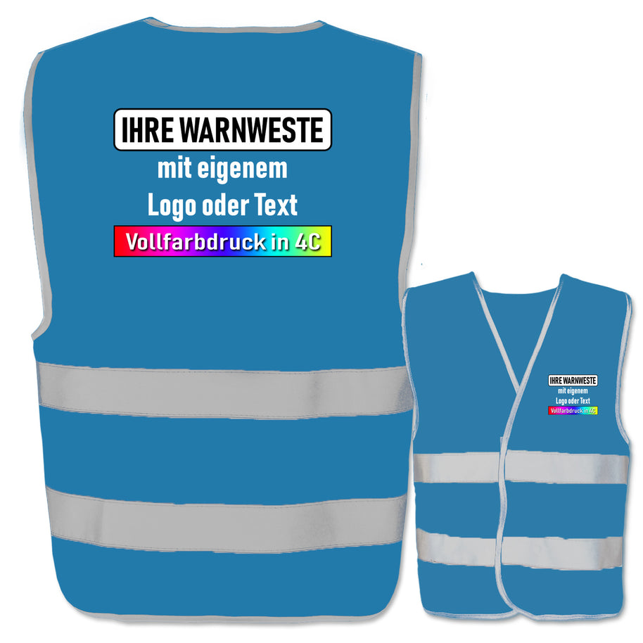 EasyMesh Warnwesten mit zwei Leuchtstreifen und Klettverschluss // viele Größen und Farben // optional mit Druck