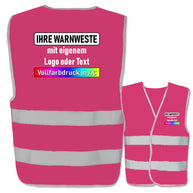 EasyMesh Warnwesten mit zwei Leuchtstreifen und Klettverschluss // viele Größen und Farben // optional mit Druck