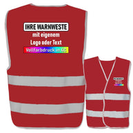 Warnwesten mit zwei Leuchtstreifen und Klettverschluss von EasyMesh in verschiedenen Größen und Farben