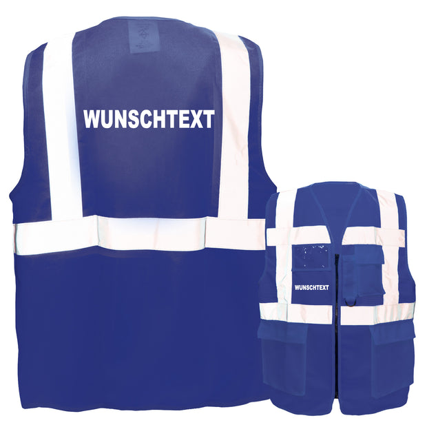Korntex Multifunktionsweste "Berlin" mit Taschen und Reißverschluss inkl. Textdruck // Wunschtext frei wählbar (weitere Farben)