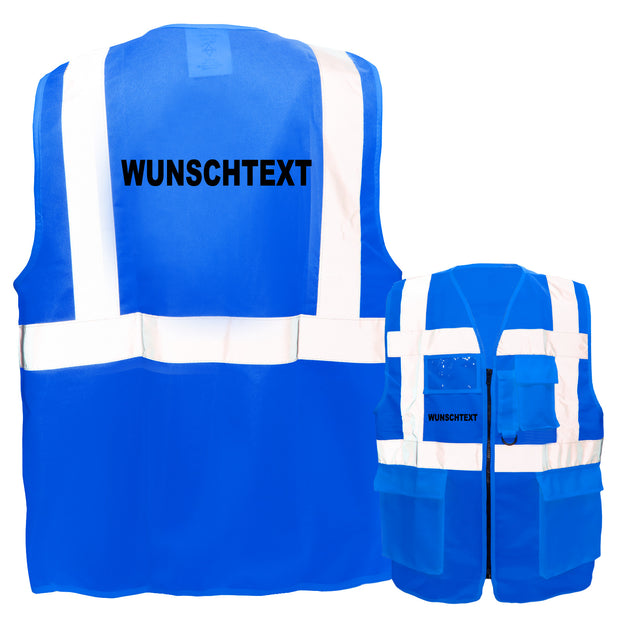 Korntex Multifunktionsweste "Berlin" mit Taschen und Reißverschluss inkl. Textdruck // Wunschtext frei wählbar (weitere Farben)