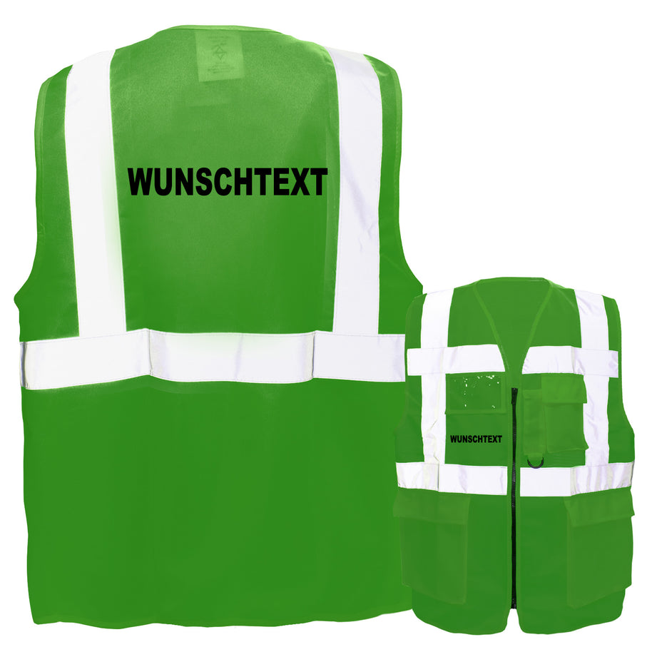 Korntex Multifunktionsweste "Berlin" mit Taschen und Reißverschluss inkl. Textdruck // Wunschtext frei wählbar (weitere Farben)