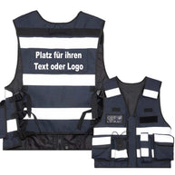 Tactical Weste Bonn Korntex mit dicken Stoff, reflektierenden Streifen, vielen Taschen und austauschbaren Patches für Security und Einsatzkräfte
