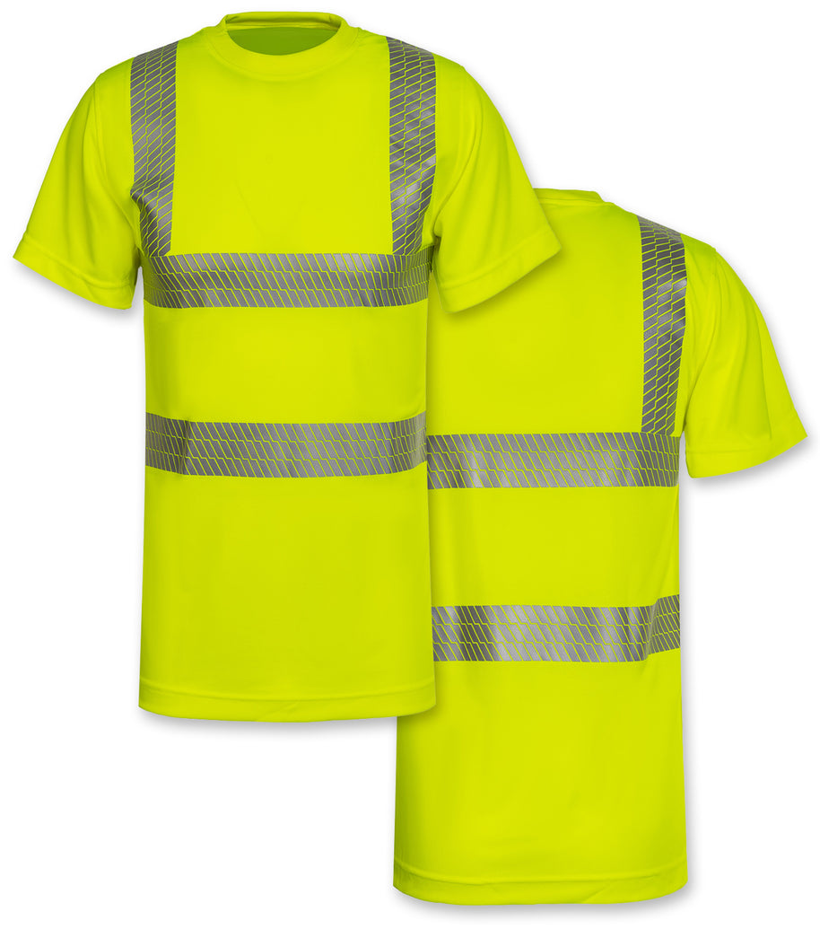 Korntex Hi-Vis T-Shirts Alhambra mit segmentierten Leuchtstreifen // Warnschutz-Shirt in Signalfarben // optional mit Aufdruck