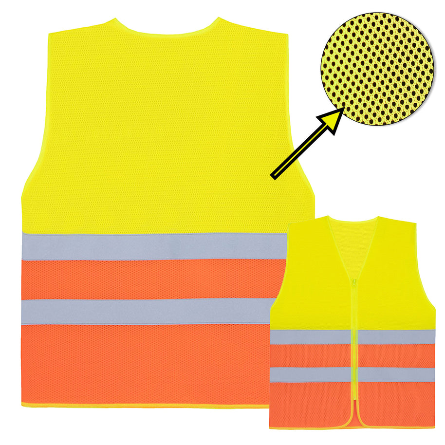 Unbedruckte Korntex Test Mesh Warnweste mit Reißverschluss „Rhodes“ // Comfort-Fit