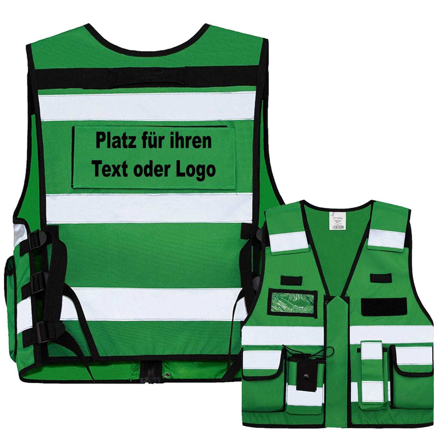 Tactical Weste Bonn Korntex mit vielen Taschen, Patches und Reflexstreifen für Security und Einsatzkräfte