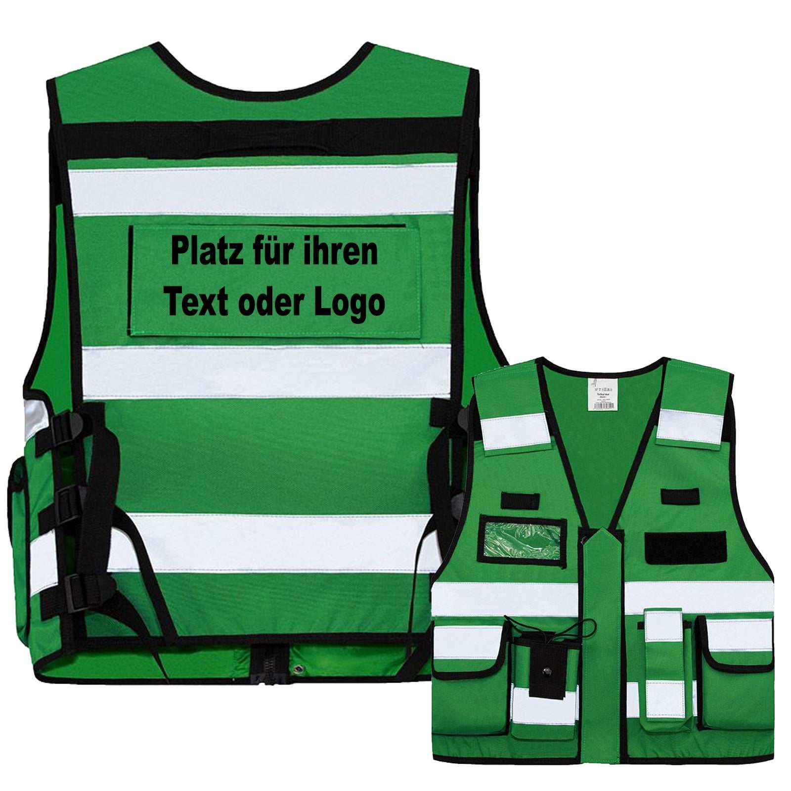 Tactical Weste Bonn Korntex mit vielen Taschen, Patches und Reflexstreifen für Security und Einsatzkräfte