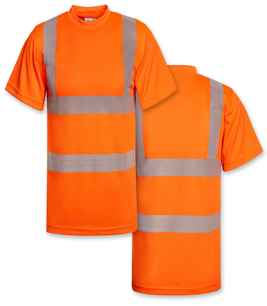 Korntex Hi-Vis T-Shirts Alhambra mit segmentierten Leuchtstreifen // Warnschutz-Shirt in Signalfarben // optional mit Aufdruck