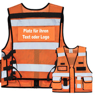 Mesh Tactical Weste „Sparta“ mit vielen Taschen, austauschbaren Patches und reflektierenden Streifen, ideal für Security und Einsatzkräfte