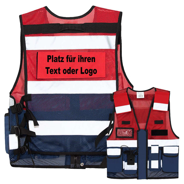 Mesh Tactical Weste „Sparta“ mit vielen Taschen, austauschbaren Patches und atmungsaktivem Netzstoff, ideal für Security und Einsatzkräfte