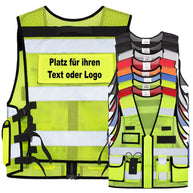 Mesh Tactical Weste „Sparta“ mit vielen Taschen, Netzstoff und optionalen Patches für Security und Einsatzkräfte