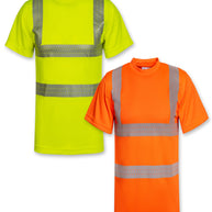 Korntex Hi-Vis T-Shirts Alhambra mit segmentierten Leuchtstreifen // Warnschutz-Shirt in Signalfarben // optional mit Aufdruck