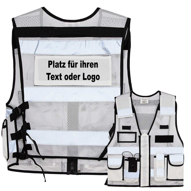 Mesh Tactical Weste Sparta mit vielen Taschen, Patches und Netzstoff für bessere Atmungsfähigkeit, ideal für Security und Einsatzkräfte